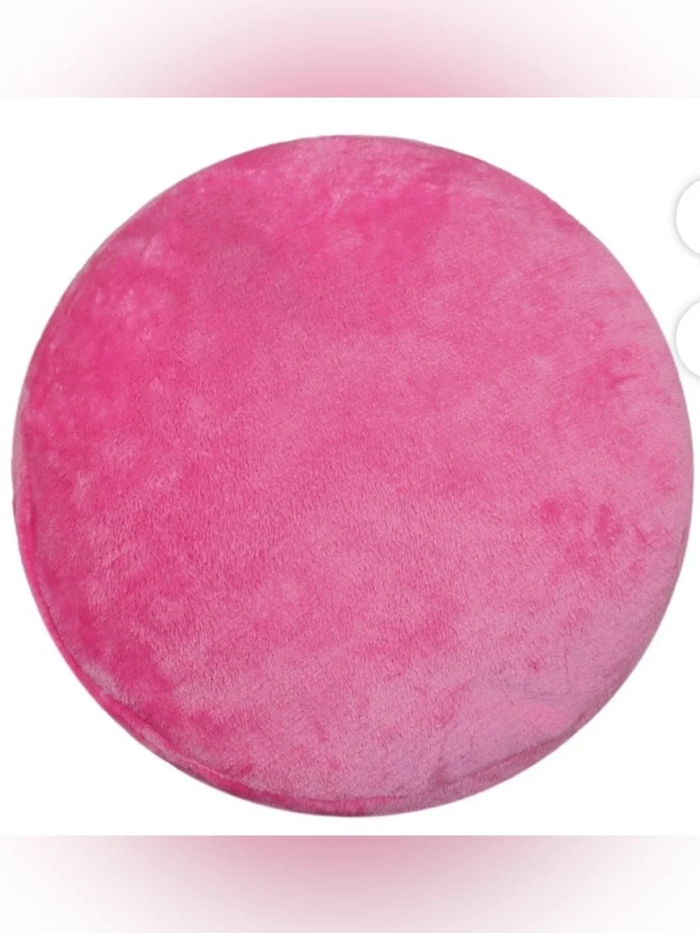 Round Plush Macaron Shaped Pink Throw Pillow, 12